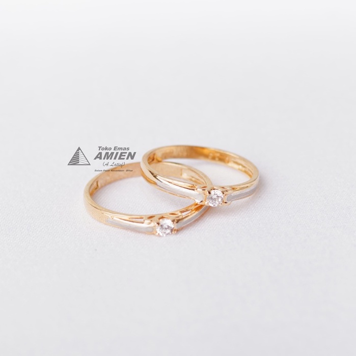Toko Emas Amien Cincin Emas Asli Kadar 375 (37,5% / 8K) 1.500 gram - Cincin Nikah Kawin Lamaran Tuna