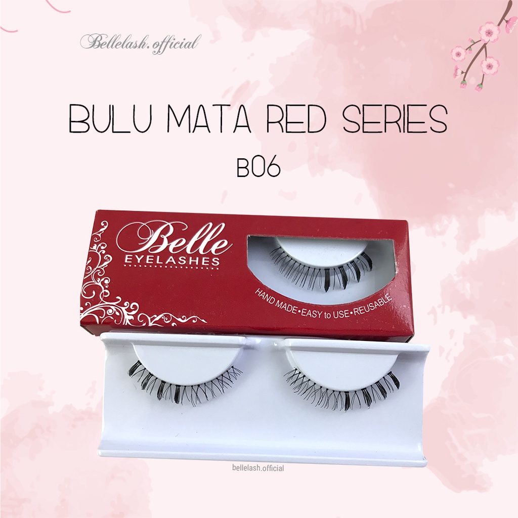 B06 Bulu Mata Bawah Palsu Handmade Natural False Eyelash Eye Lashes Belle Eyelashes Lusinan