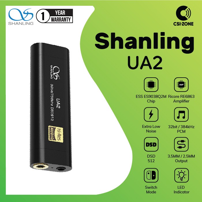 Media Player Shanling Ua2 Portable Usb Dac / Amp