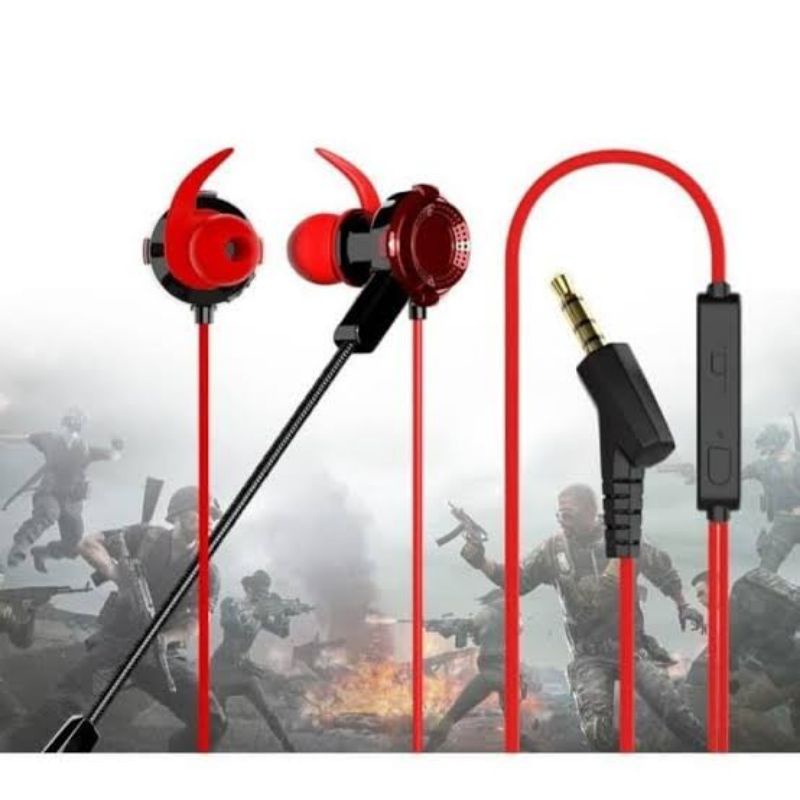 [ Free Sarung Jempol ] Earphones Gaming Stereo in-Ear 4D Bass - Wired Headset Jack Audio 3.5mm Gaming call Music