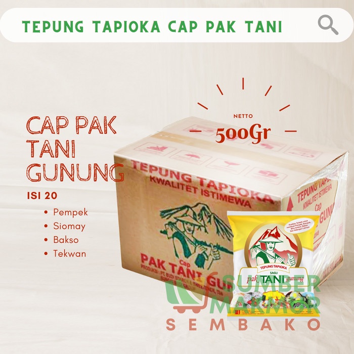 

NEW Sagu Dus Cap Pak Tani Gunung Isi 20 x 500gr - Non-Instant