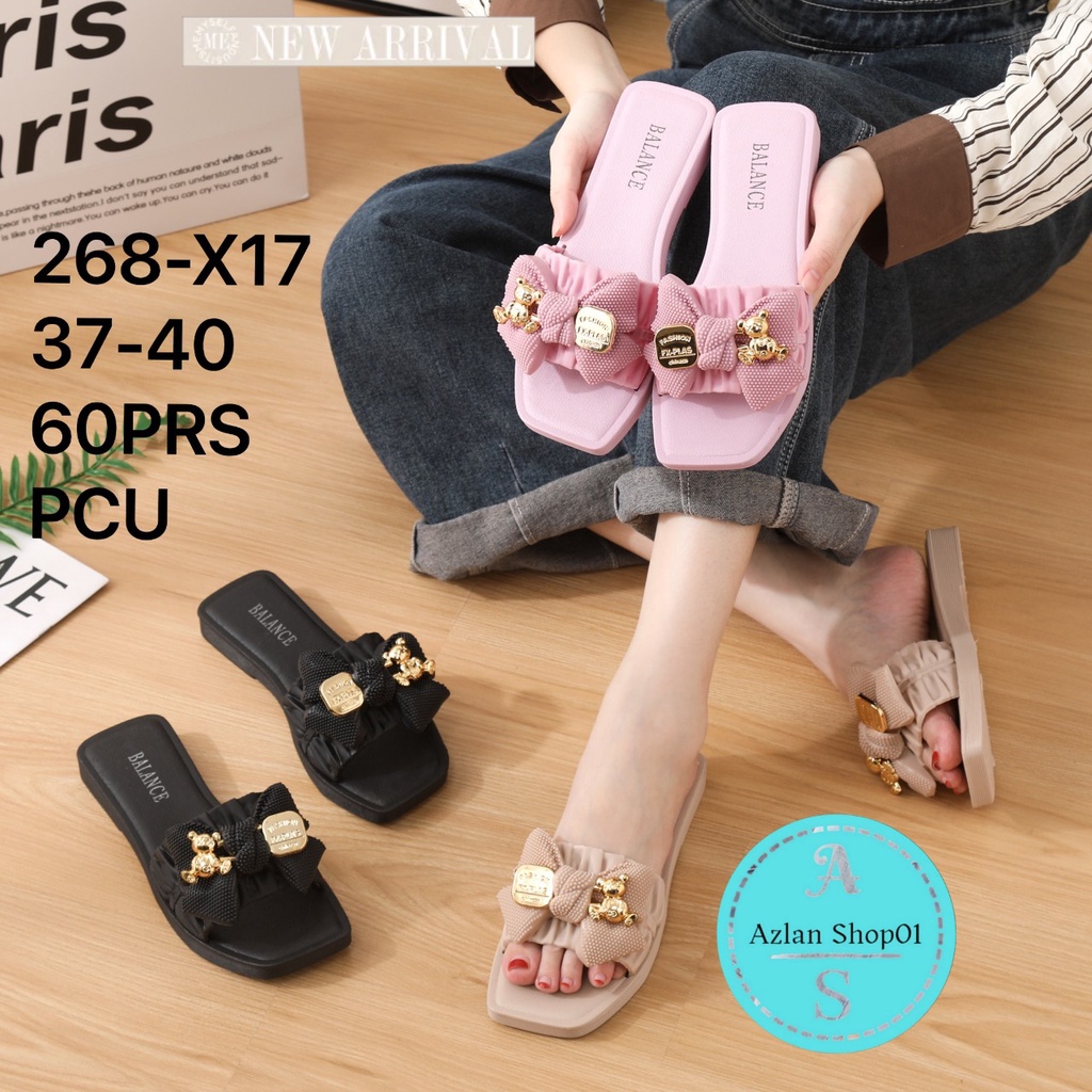 SANDAL SELOP WANITA IMPORT 268-X17 (37-40) // SANDAL SELOP PITA