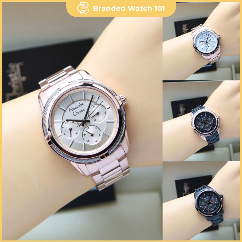 ORIGINAL Jam Tangan Wanita Alexandre Christie AC 2843 / AC2843 / 2843 Garansi Resmi 1 Tahun, Stainless