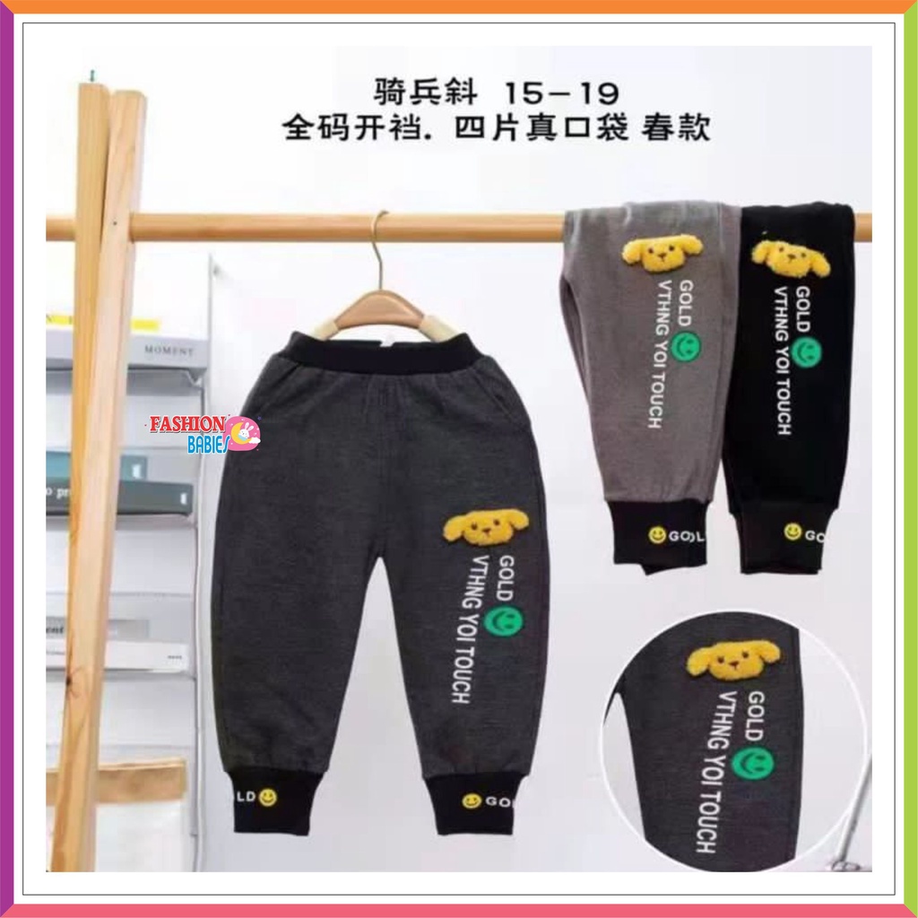 ❤FASHIONBABIES❤ LEGGING BABY BOY / LEGGING BAYI JOGGER IMPORT WITH BONEKA