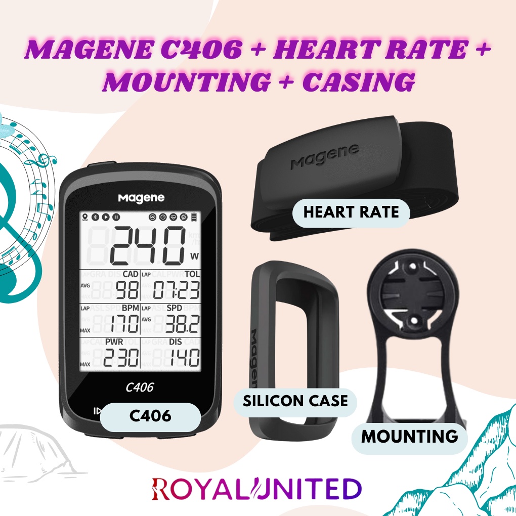 PAKET KOMPLIT MAGENE SPEED SENSOR CADENCE MAGENE HEART RATE PREMIUM ORIGINAL SUPER HIGH QUALITY