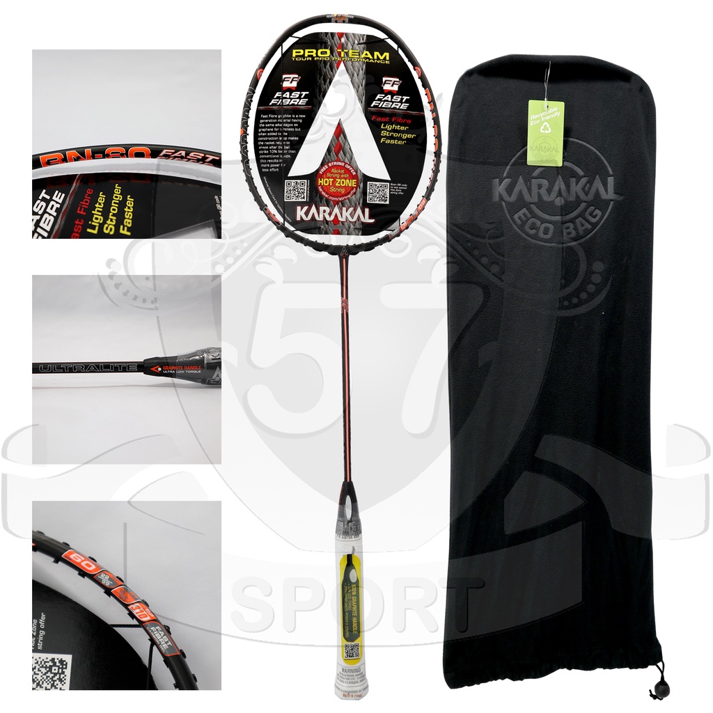 Raket Badminton Karakal BN60 BN 60 Original Bonus Senar