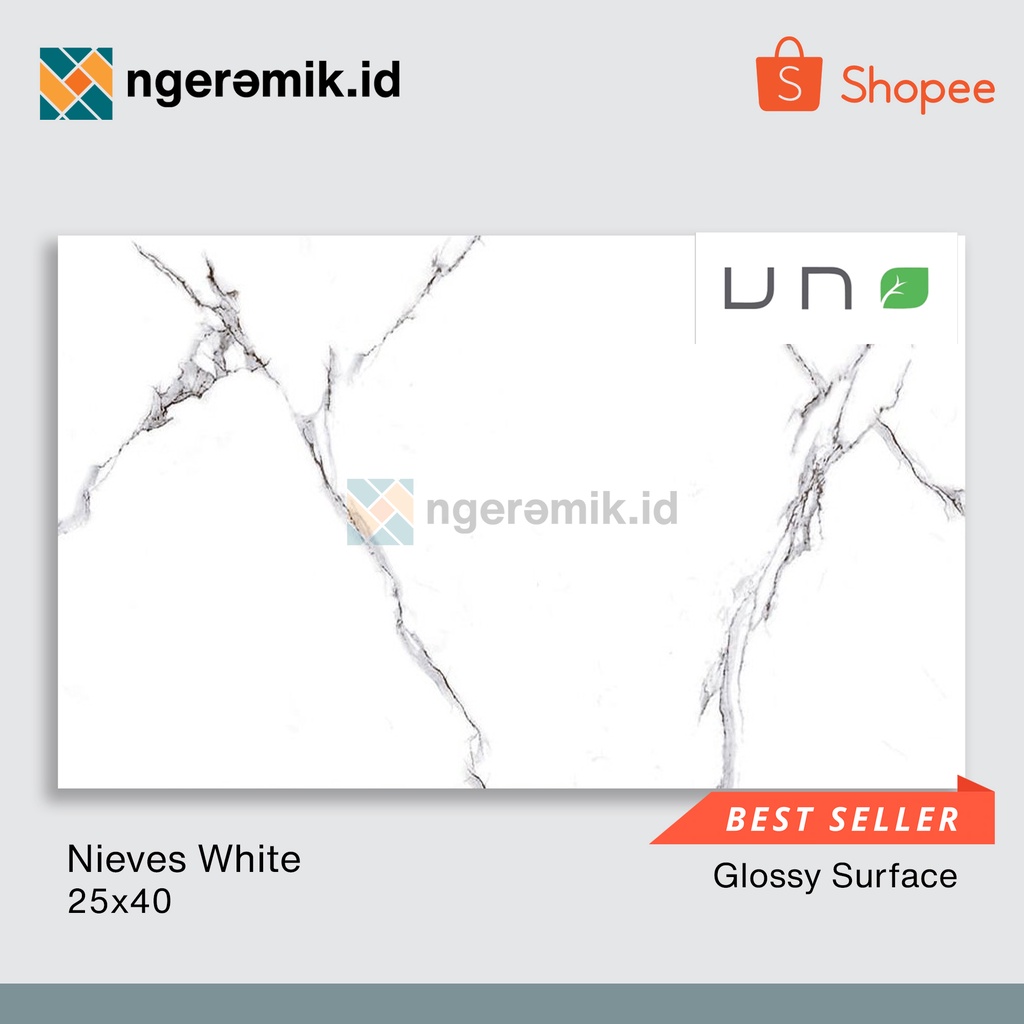 KERAMIK DINDING 25X40 UNO NIEVES WHITE 25X40 KW1 / KERAMIK DINDING WC KAMAR MANDI / KERAMIK DINDING