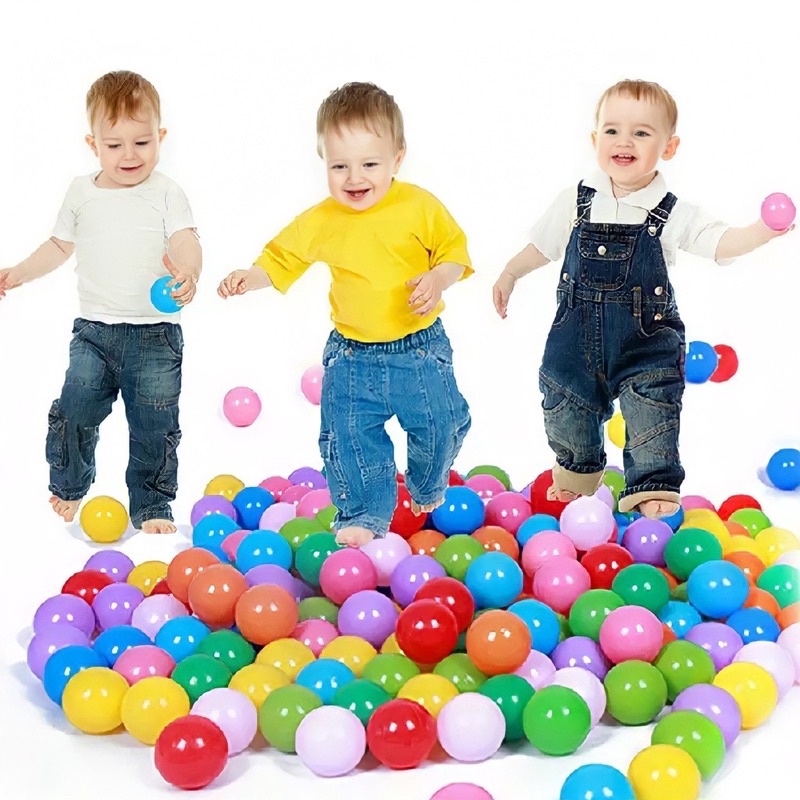 MAINAN MANDI BOLA ANAK WARNA WARNI 1 KG MUAT 100 PCS / MAINAN ANAK