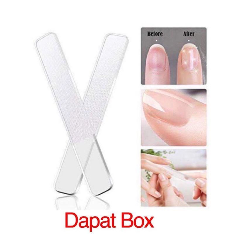 Pengikir Pengkilap Kuku Nano Glass Nail Shiner Alat Manicure Kikir Nail Art Make