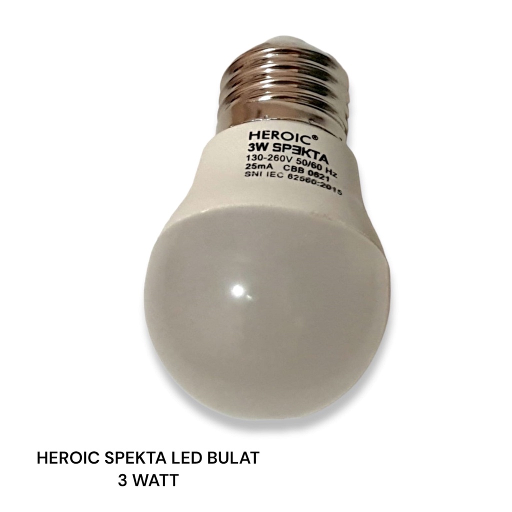 Lampu Led 3 Watt Heroic Spekta Bulb Bergaransi