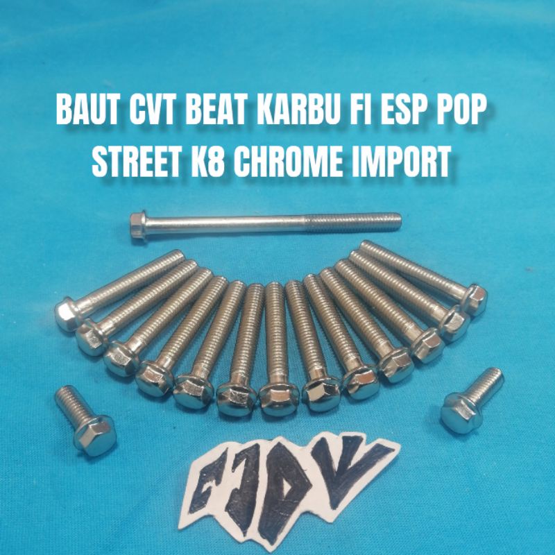 BAUT CVT BLOCK BLOK COVER CVT BEAT KARBU FI ESP POP STREET KUNCI T8 CHROME