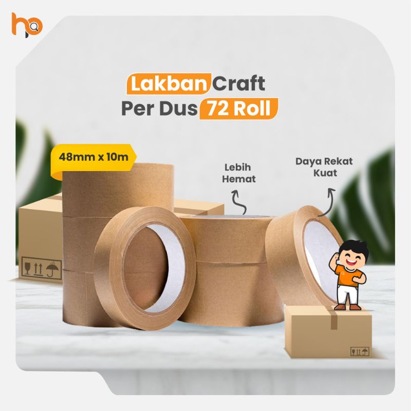 

Lakban Kertas / Paper Gummed Tape 72Roll