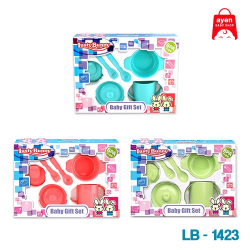 Tempat Makan Bayi Lusty Bunny Feeding Set Gift Set Dooz S Isi 6 | LB1420 | LB1421 | LB1422 | LB1423