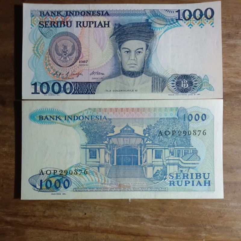 uang kuno indonesia 1000 rupiah asli tahun 1987