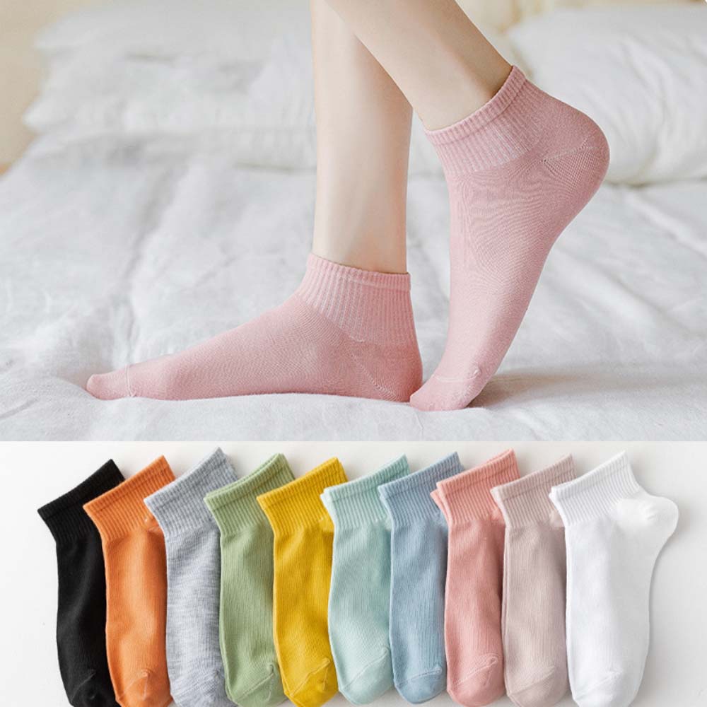 Kaos kaki wanita mata kaki polos bahan spandek