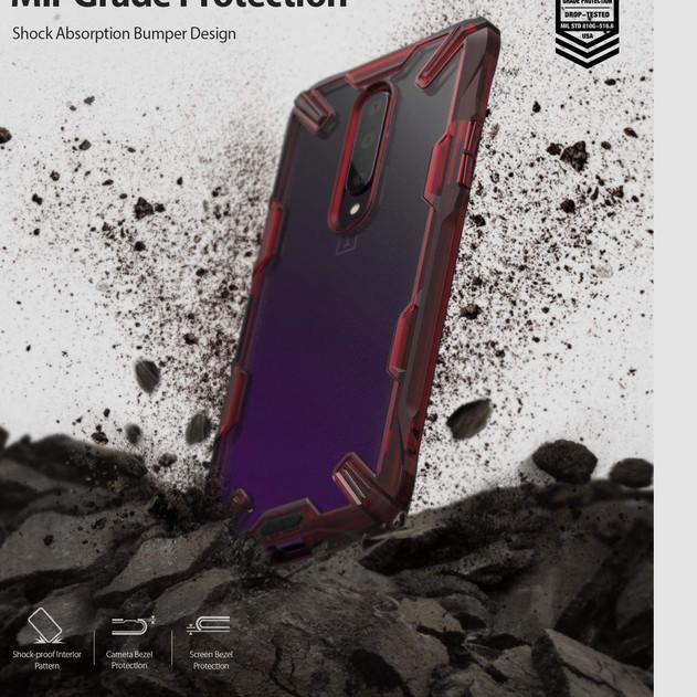 Case OnePlus 7 Pro Ringke Fusion X Anti Crack Case Original - OnePlus 7, Black