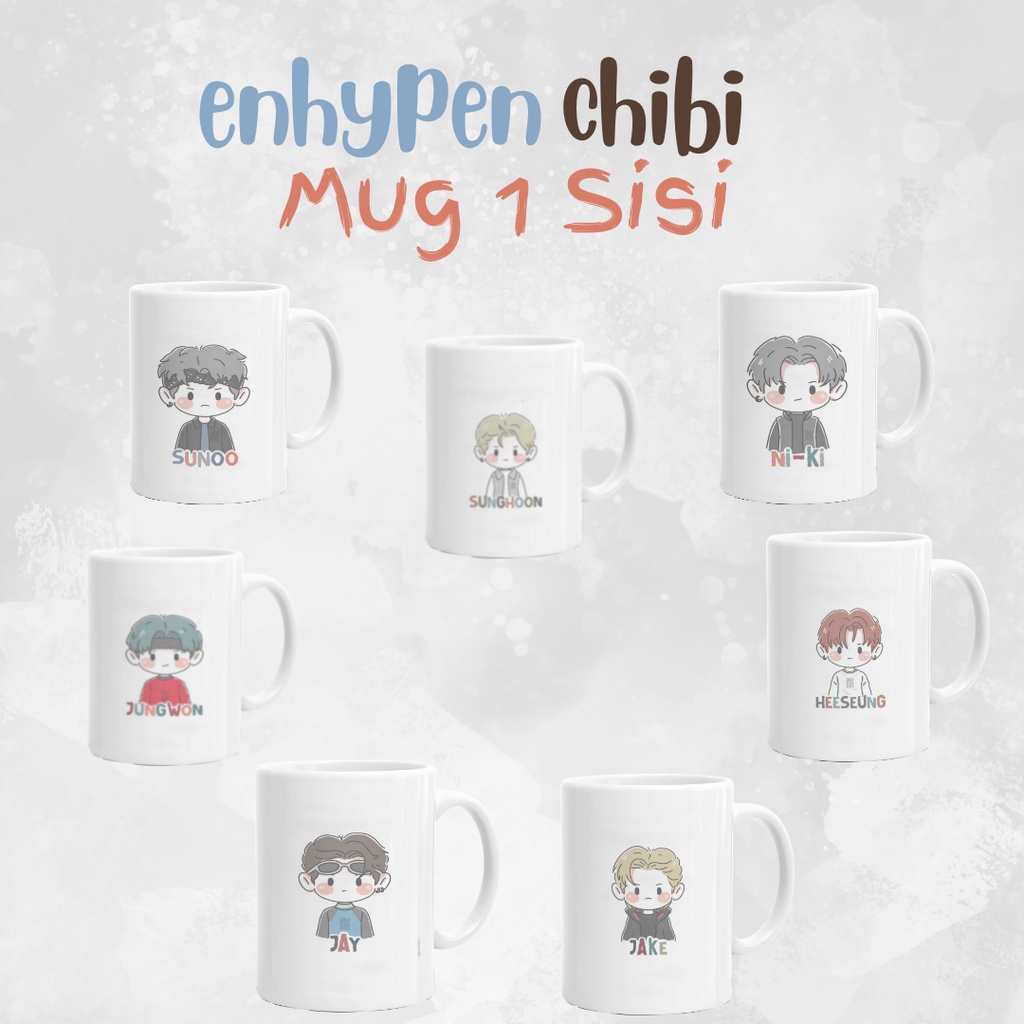 Enhypen mug ( 1 sisi ) kado ultah kado graduation KPop stuff murah mug custom KPOP [[ WAJIb Tambahka