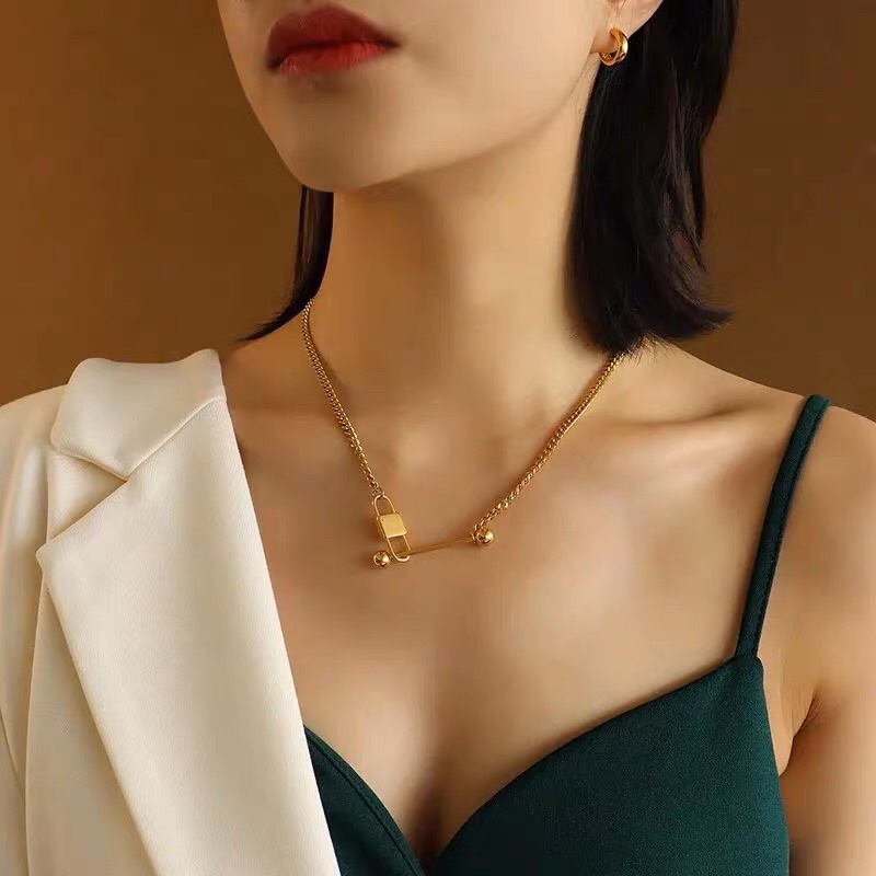 Kalung Titanium Sisik Naga Korea Fashion Style Kombinasi Trending