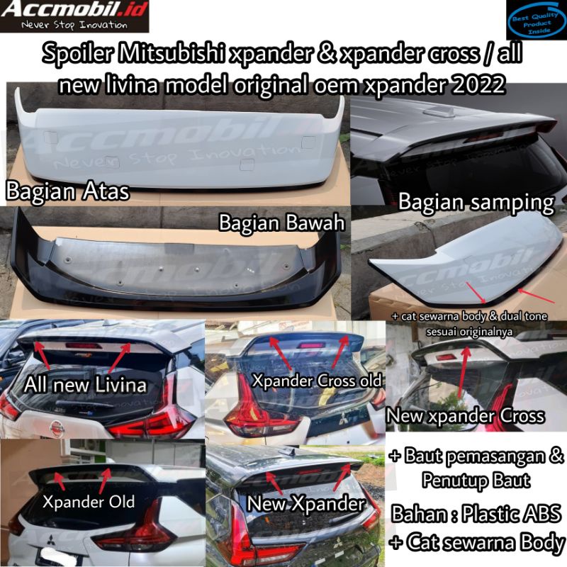 spoiler xpander xpander cross all new livina model original oem xpander 2022