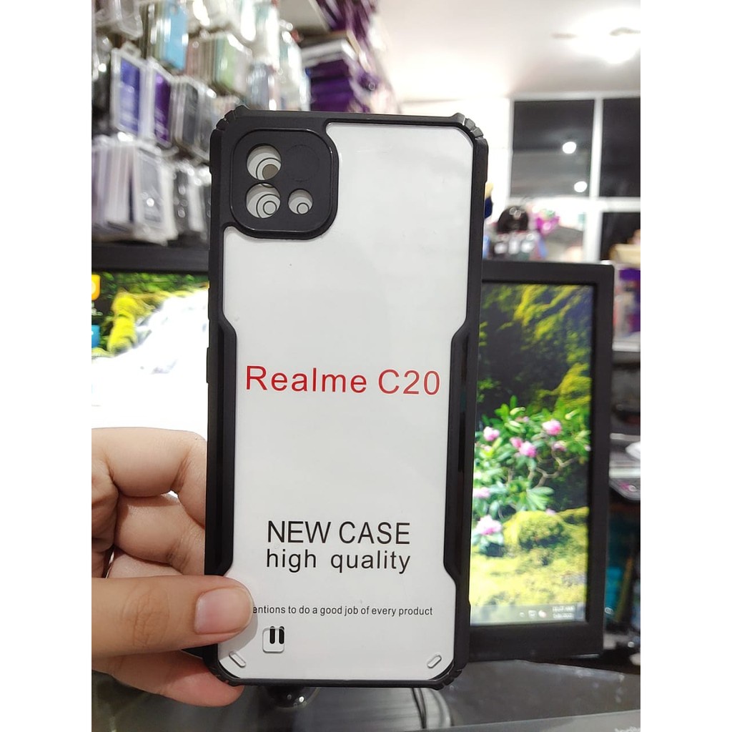 Anti Shocking Realme C35/C25/C25S/C25Y/C30S/C31/C30/C20/C53/GT MASTER Hardcase List Hitam Acrylic Case