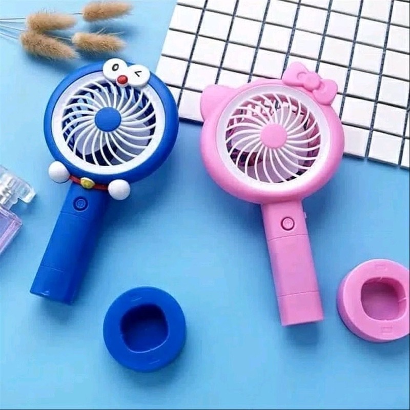 SX-109 kipas MINI FAN LED karakter hellokitty doraemon LED /  kipas angin karakter boneka kipas mini