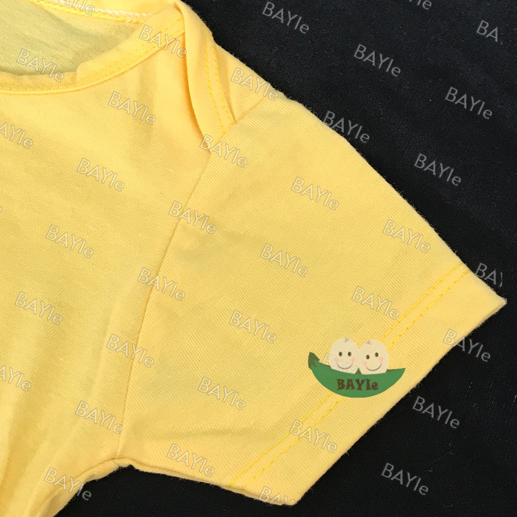 BAYIe - 1 PCS Baju Bayi model Jumper/Jumpsuit/Romper Segitiga Pendek POLOS Bahan Katun new born 0-3 Bulan