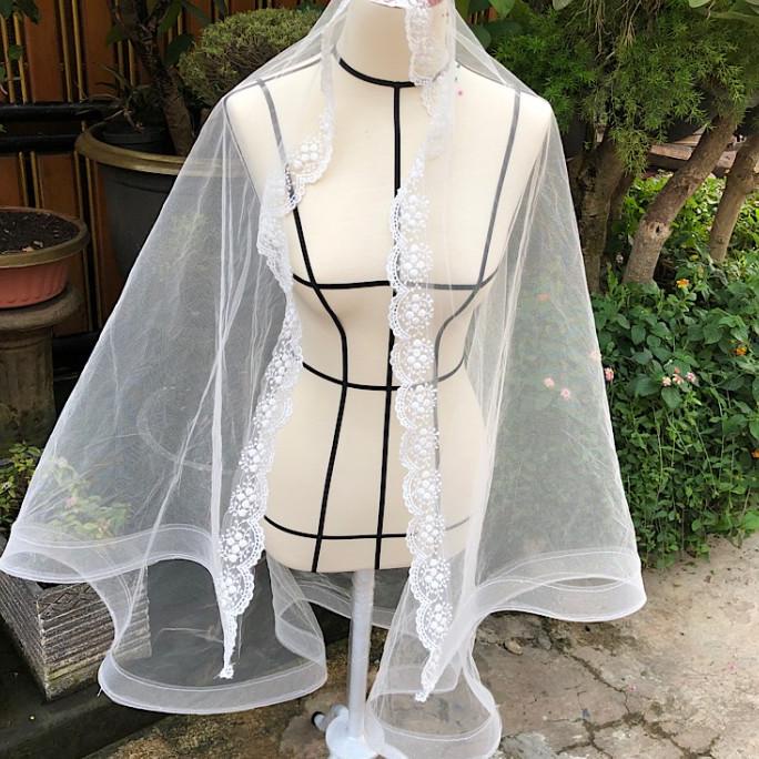 Sarkara wedding veil 10 renda bunga YR