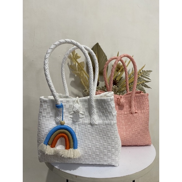 ( Zova Bag ) Ready stok tas anyaman jali size xs / tas jali premium tas anyaman plastik