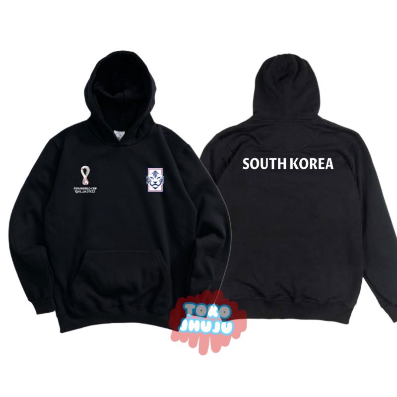 Jaket Hoodie Piala Dunia 2022 tim Korea Selatan Depan Belakang