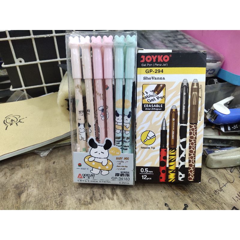 

pulpen joyko Gp-294 pena jel X pulpen Aodemei import BISA DI HAPUS( bisa dihapus yah)jualper 1pack