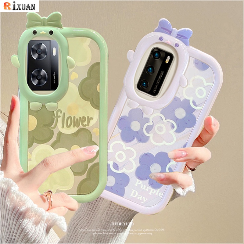 Soft Case Desain Bunga Monster 3D Untuk OPPO A77S A57 2022 A17 A55 A54 A76 A16K A16E A15 A16 A5 A53 A12 A5s A74 A95 A7 A3s A9 A52 A31 A1K Reno5