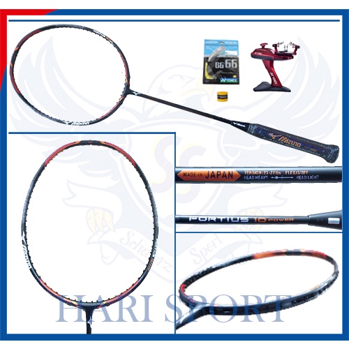 Mizuno FORTIUS 10 POWER BLACK NEW Ahsan Raket badminton Bulutangkis