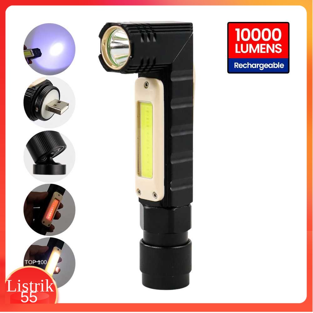 TaffLED Pocketman Senter LED Rotatable XPG+COB 10000 Lm - 3189A