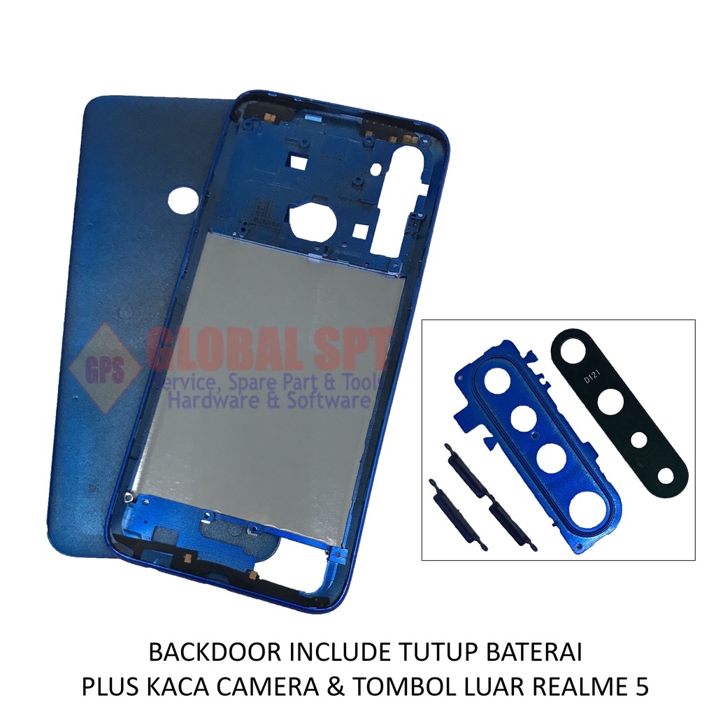 BACKDOOR REALME 5 INCLUDE TUTUP BATERAI / BACK COVER / TUTUP BELAKANG