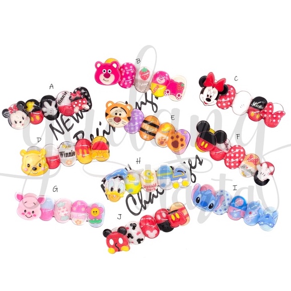 Jepit Rambut Karakter Chubby Hairclip Motif Lotso Mickey Donald Pooh GH 212087