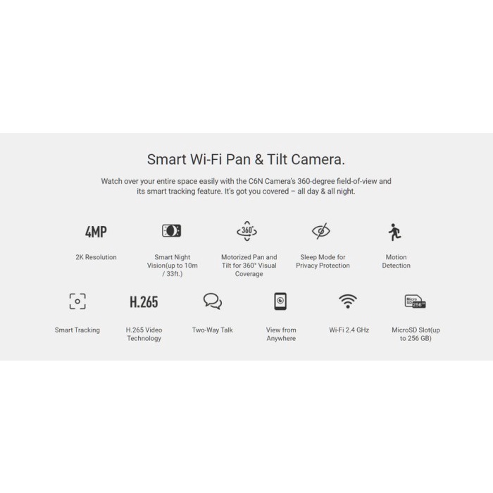 Ezviz C6N Smart Wifi Pan Tilt Camera 4MP