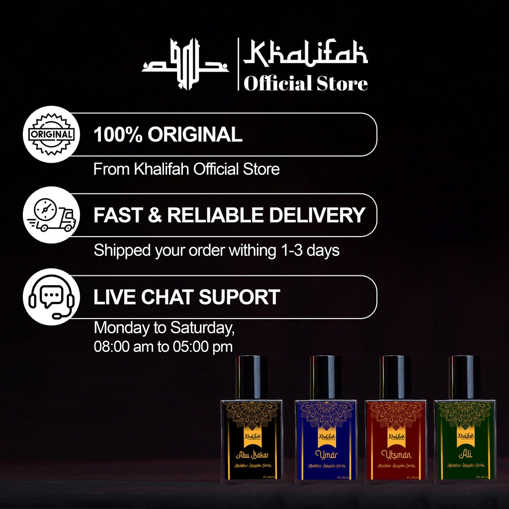 “ Parfum Khalifah ABU BAKAR | Minyak Wangi Islami Terbaik Khalifah Khulafaurrasyidin Series “