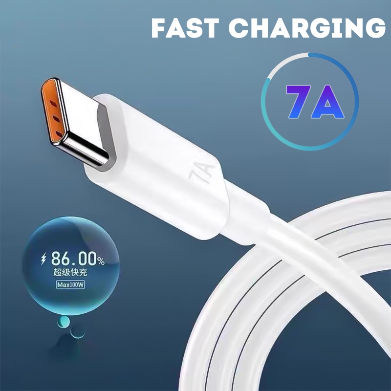 7a 100W Kabel Charger USB Tipe C Fast Charging Universal