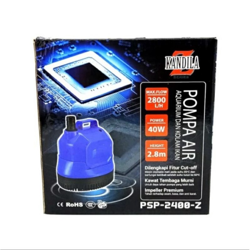 PSP 2400Z KANDILA WATERPUMP 280 LPH POMPA AIR AQUARIUM 40 WATT