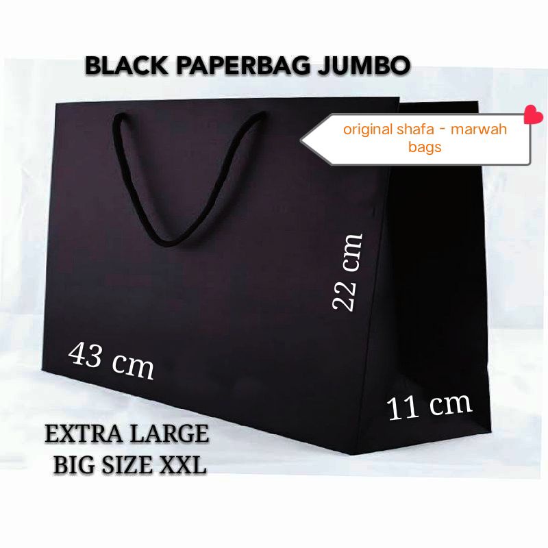 

original Shopee bags SUPER JUMBO SPIDER PAPERBAG SUPER BLACK