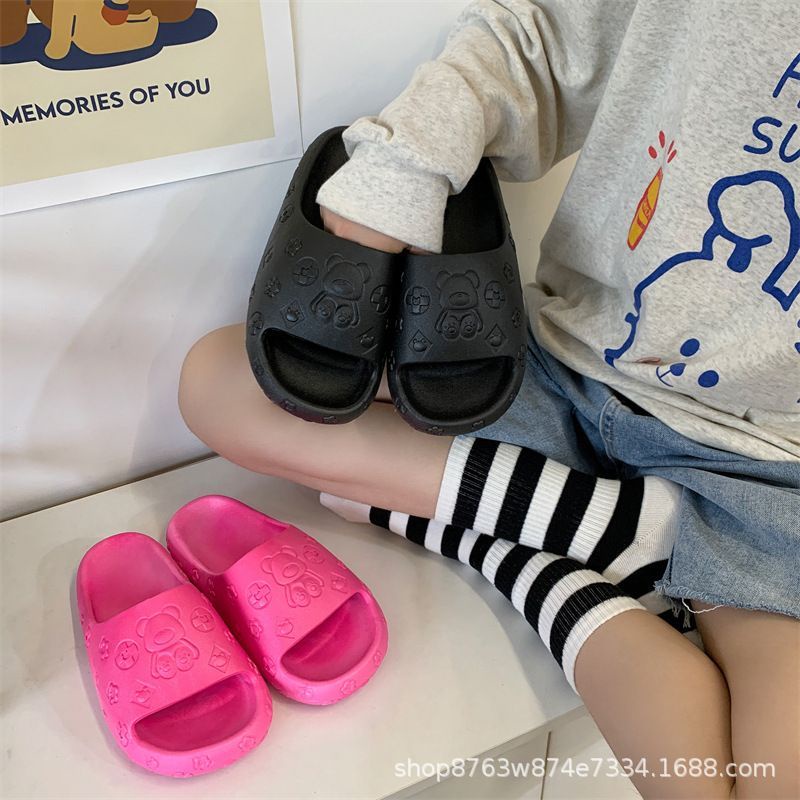 Sandal Slop wanita Bangkok Jelly Panda Bear Import High Quality