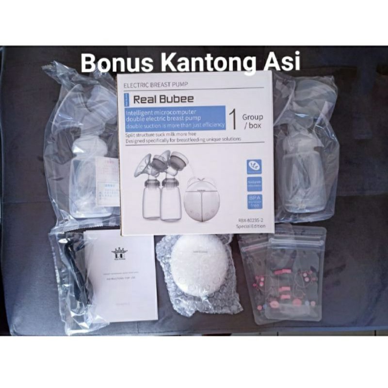 (Bergaransi) POMPA ASI ELEKTRIK REAL BUBEE / SONDKOO DOUBLE BREAST PUMPING