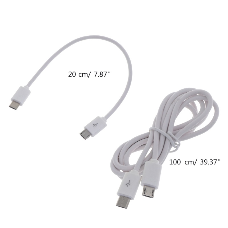 Zzz 1pc 25cm/100cm Micro USB Male To Micro Male Converter OTG Adapter Kabel Data