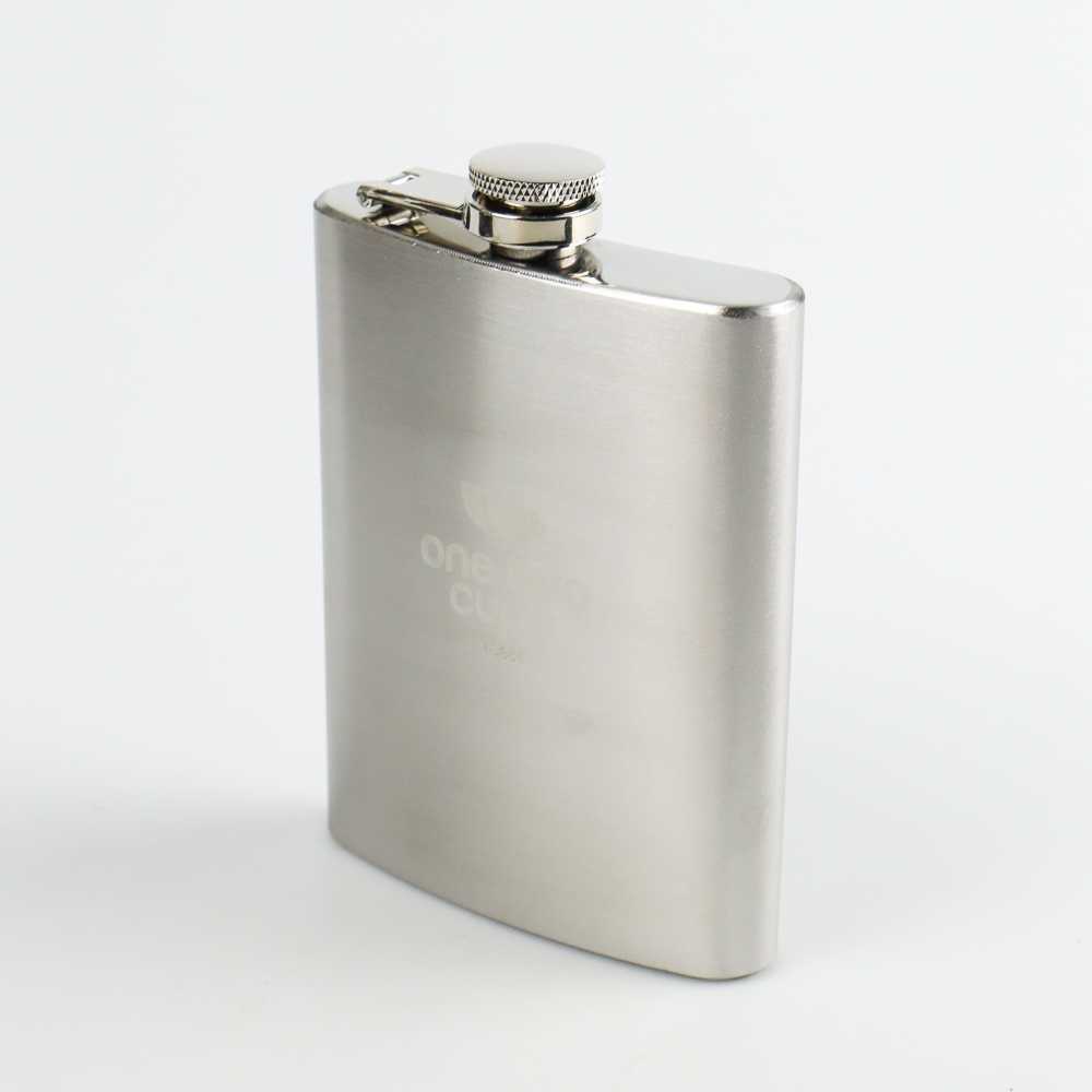 Botol Minum Wine Bir Flask Hip Square Shape Stainless Steel 8oz