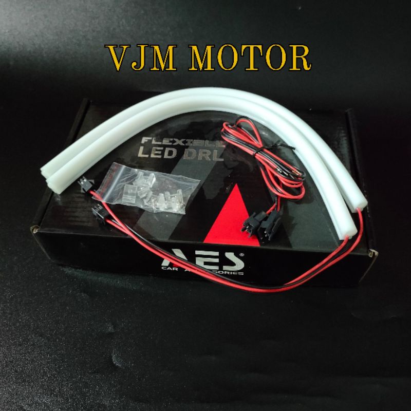 Lampu Alis AES drl LED 30CM Motor/mobil Sepasang Led