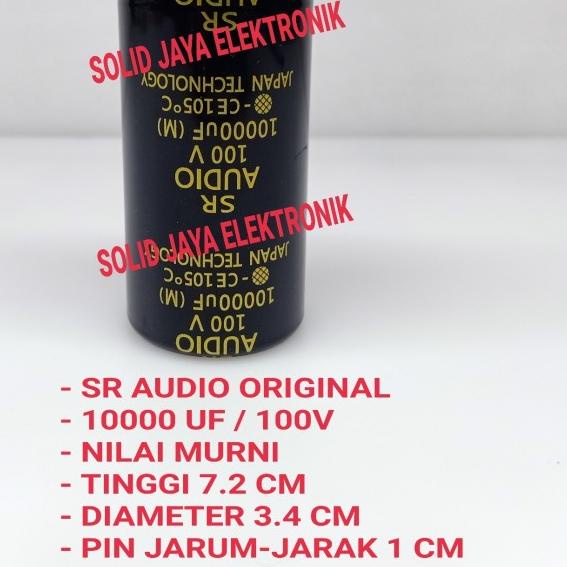 CAPASITOR ELCO SR AUDIO 10000 UF 100 V ELKO 10000UF 100V MIKRO ASLI