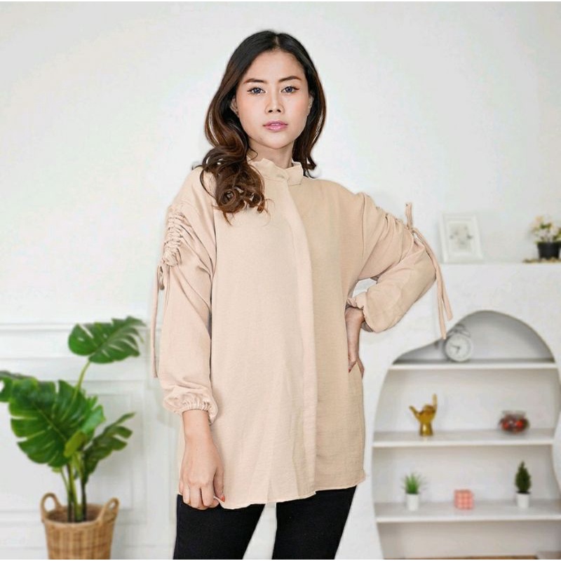 PREMIUM AIRFLOW CRINCLE // Gavi Lengan Serut Crincle Blouse