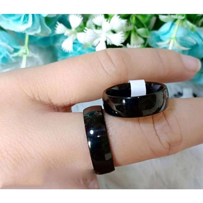CINCIN TITANIUM POLOS HITAM SEDANG