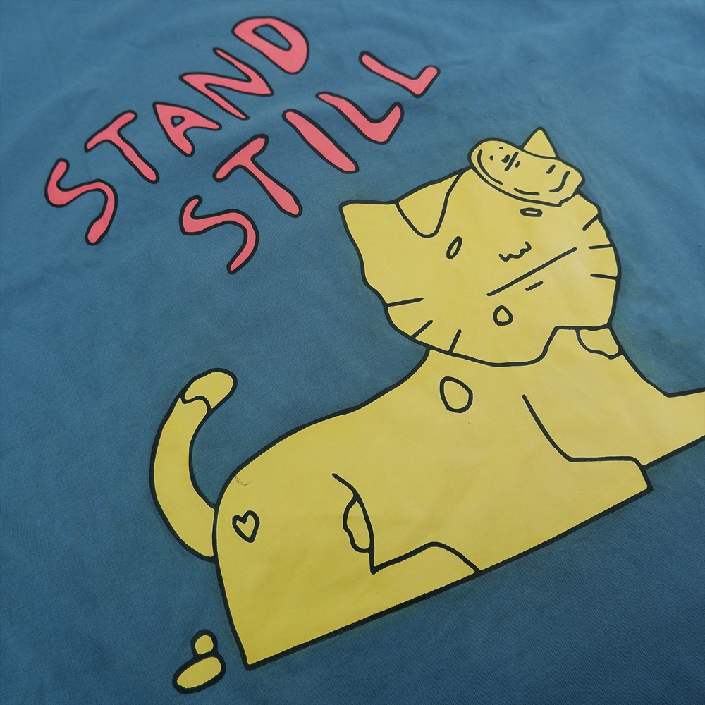 PEANUT STAIN - Stand Still Mineral Blue Oversized Tshirt