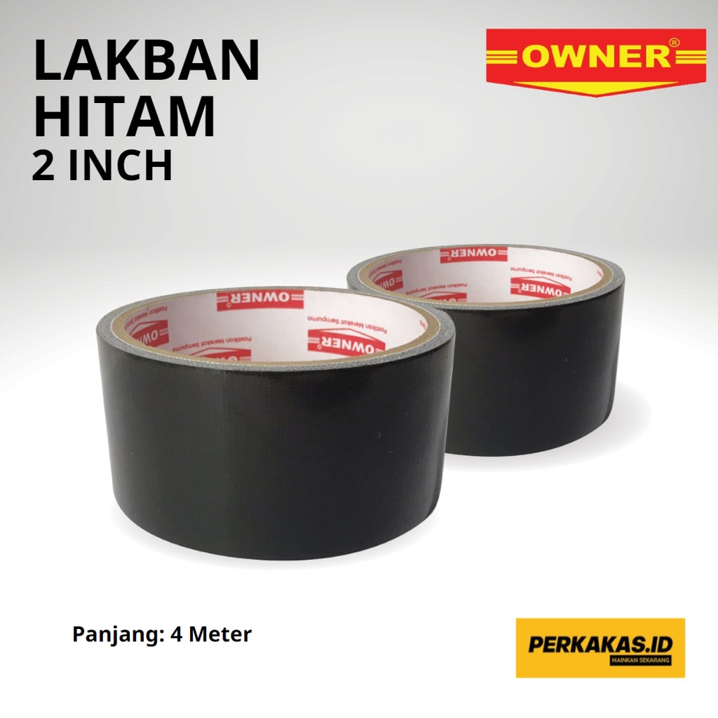 Lakban Kain Hitam Besar Clothtape 2 Inch 4 Meter OWNER